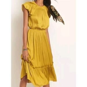 Anthropologie Mustard Yellow Maxi Dress